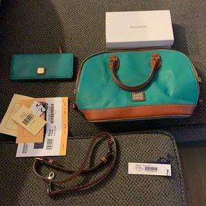 Dooney and Bourke Spearmint Satchel Set